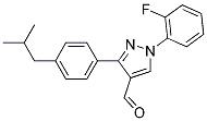 1-(2-FLUOROPHENYL)-3-(4-ISOBUTYLPHENYL)-1H-PYRAZOLE-4-CARBALDEHYDE 结构式