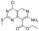 ETHYL 7-AMINO-4-CHLORO-2-(METHYLTHIO)PYRIDO[4,3-D]PYRIMIDINE-8-CARBOXYLATE 结构式