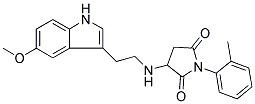 3-{[2-(5-METHOXY-1H-INDOL-3-YL)ETHYL]AMINO}-1-(2-METHYLPHENYL)-2,5-PYRROLIDINEDIONE 结构式