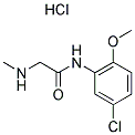 N-(5-CHLORO-2-METHOXYPHENYL)-2-(METHYLAMINO)ACETAMIDE HYDROCHLORIDE 结构式