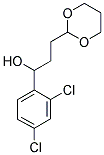 1-(2,4-Dichlorophenyl)-3-[2-(1,3-dioxanyl)]-1-propanol 结构式