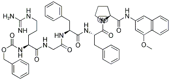 Z-ARG-GLY-PHE-PHE-PRO-4-METHOXY-2-NAPHTHYLAMINE 结构式