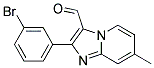 2-(3-BROMO-PHENYL)-7-METHYL-IMIDAZO[1,2-A]PYRIDINE-3-CARBALDEHYDE 结构式