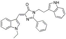 (Z)-1-(2-(1H-INDOL-3-YL)ETHYL)-4-((1-ETHYL-1H-INDOL-3-YL)METHYLENE)-2-PHENYL-1H-IMIDAZOL-5(4H)-ONE 结构式