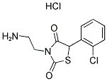 3-(2-AMINO-ETHYL)-5-(2-CHLORO-PHENYL)-THIAZOLIDINE-2,4-DIONE HYDROCHLORIDE 结构式