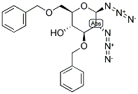 AZIDO 2-AZIDO-3,6-DI-O-BENZYL-1,2-DIDEOXY-BETA-D-GLUCOPYRANOSE 结构式