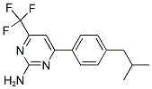 4-(TRIFLUOROMETHYL)-6-(4-ISOBUTYLPHENYL)PYRIMIDIN-2-AMINE 结构式