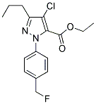 4-CHLORO-1-[(4-FLUOROMETHYL)PHENYL]-3-PROPYL-1H-PYRAZOLE-5-CARBOXYLIC ACID ETHYL ESTER 结构式