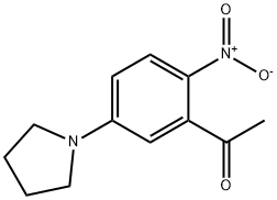 1-[2-Nitro-5-(1-pyrrolidinyl)phenyl]-1-ethanone 结构式