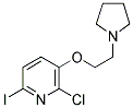 2-CHLORO-6-IODO-3-(2-PYRROLIDIN-1-YL-ETHOXY)-PYRIDINE 结构式