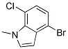 4-BROMO-7-CHLORO-1-METHYL-1H-INDOLE 结构式