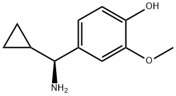 4-((1S)AMINOCYCLOPROPYLMETHYL)-2-METHOXYPHENOL 结构式