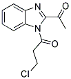 1-[1-(3-CHLOROPROPANOYL)-1H-BENZIMIDAZOL-2-YL]ETHANONE 结构式