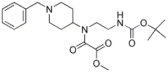 N-(1-BENZYL-PIPERIDIN-4-YL)-N-(2-TERT-BUTOXYCARBONYLAMINO-ETHYL)-OXALAMIC ACID METHYL ESTER 结构式