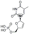 3'-DEOXY 2',3'-DIDEHYDROTHYMIDINE-5'-MONOPHOSPHATE 结构式