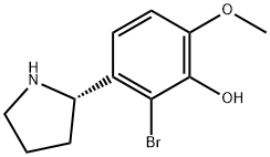 3-((2S)吡咯烷-2-基)-2-溴-6-甲氧基苯酚 结构式