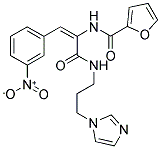 N-[(E)-1-({[3-(1H-Imidazol-1-yl)propyl]amino}carbonyl)-2-(3-nitrophenyl)vinyl]-2-furamide 结构式