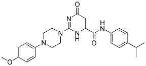 N-(4-ISOPROPYLPHENYL)-2-(4-(4-METHOXYPHENYL)PIPERAZIN-1-YL)-6-OXO-3,4,5,6-TETRAHYDROPYRIMIDINE-4-CARBOXAMIDE 结构式