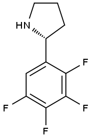 (2R)-2-(2,3,4,5-TETRAFLUOROPHENYL)PYRROLIDINE 结构式