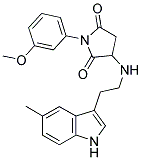 1-(3-METHOXYPHENYL)-3-{[2-(5-METHYL-1H-INDOL-3-YL)ETHYL]AMINO}-2,5-PYRROLIDINEDIONE 结构式