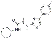 N-CYCLOHEXYL-2-[4-(4-METHYLPHENYL)-1,3-THIAZOL-2-YL]HYDRAZINECARBOXAMIDE 结构式