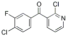 2-CHLORO-3-(4-CHLORO-3-FLUOROBENZOYL)PYRIDINE 结构式