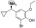 4-((1R)AMINOCYCLOPROPYLMETHYL)-6-BROMO-2-ETHOXYPHENOL 结构式