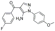 (5-AMINO-1-(4-METHOXYPHENYL)-1H-PYRAZOL-4-YL)(4-FLUOROPHENYL)METHANONE 结构式