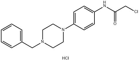 N-[4-(4-苄基哌嗪-1-基)苯基]-2-氯乙酰胺盐酸盐 结构式