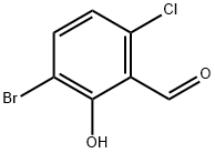 3-BROMO-6-CHLORO-2-HYDROXY-BENZALDEHYDE 结构式