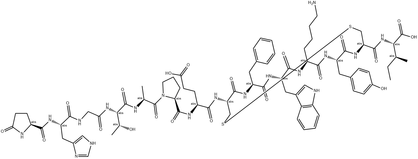 UROTENSIN II, RAT; [PYR110]-PREPRO-UROTENSIN II (110-123), RAT 结构式