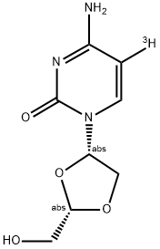 BETA-L-DIOXALANE CYTOSINE, [5-3H]- 结构式