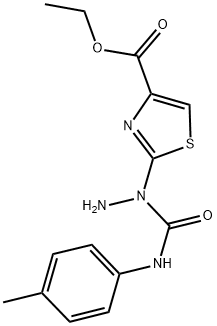 ETHYL 2-(1-{[(4-METHYLPHENYL)AMINO]CARBONYL}HYDRAZINO)-1,3-THIAZOLE-4-CARBOXYLATE 结构式