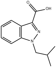 1-ISOBUTYLINDAZOLE-3-CARBOXYLIC ACID 结构式