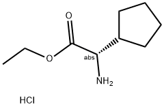 ETHYL (2S)-AMINO(CYCLOPENTYL)ACETATE HYDROCHLORIDE 结构式