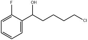 5-CHLORO-1-(2-FLUOROPHENYL)-1-PENTANOL 结构式