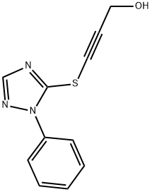 3-[(1-PHENYL-1H-1,2,4-TRIAZOL-5-YL)THIO]PROP-2-YN-1-OL 结构式