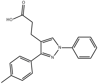 3-(1-PHENYL-3-P-TOLYL-1H-PYRAZOL-4-YL)PROPANOIC ACID 结构式