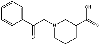 1-(2-OXO-2-PHENYLETHYL)PIPERIDINE-3-CARBOXYLIC ACID 结构式