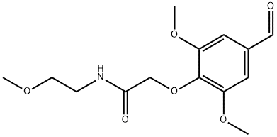 2-(4-FORMYL-2,6-DIMETHOXYPHENOXY)-N-(2-METHOXYETHYL)ACETAMIDE 结构式