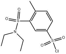 3-[(DIETHYLAMINO)SULFONYL]-4-METHYLBENZENESULFONYL CHLORIDE 结构式