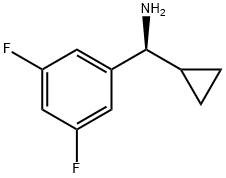 (1S)(3,5-Difluorophenyl)cyclopropylmethylamine 结构式