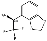 1-(2H-BENZO[D]1,3-DIOXOLEN-4-YL)(1S)-2,2,2-TRIFLUOROETHYLAMINE 结构式