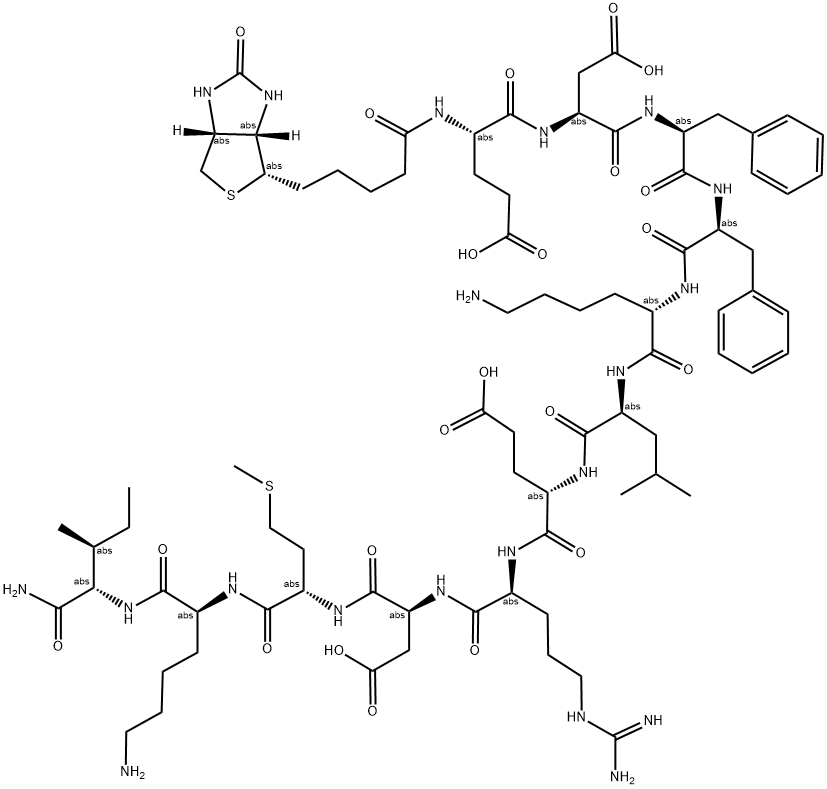 BIOT-EDFFKLERDMKI-AMIDE 结构式