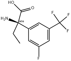(2R)-2-AMINO-2-[5-FLUORO-3-(TRIFLUOROMETHYL)PHENYL]BUTANOIC ACID 结构式