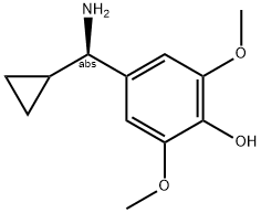 4-((1R)AMINOCYCLOPROPYLMETHYL)-2,6-DIMETHOXYPHENOL 结构式