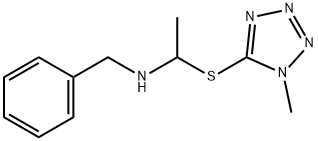 5-(BENZYLAMINOETHYLTHIO)-1-METHYL-TETRAZOLE 结构式
