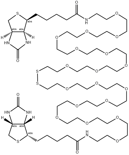 BIOTIN-DECA(ETHYLENE GLYCOL)-DISULFIDE 结构式