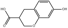 7-HYDROXYCHROMANE-3-CARBOXYLIC ACID 结构式