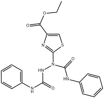 ETHYL 2-[1,2-BIS(ANILINOCARBONYL)HYDRAZINO]-1,3-THIAZOLE-4-CARBOXYLATE 结构式